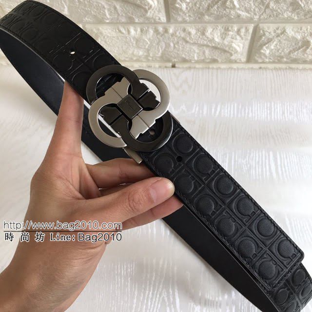 菲拉格慕男士皮帶 Ferragamo雙面荔枝紋牛皮腰帶  jjp1786